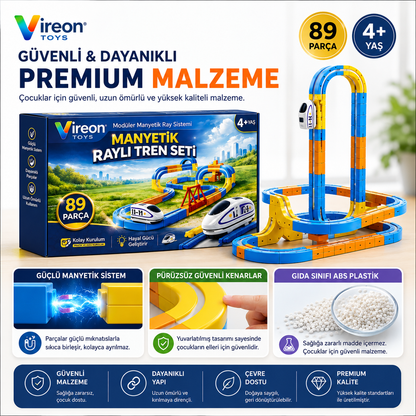 Manyetik Raylı Tren Seti 89 Parça