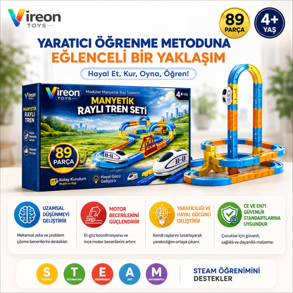 Manyetik Raylı Tren Seti 89 Parça
