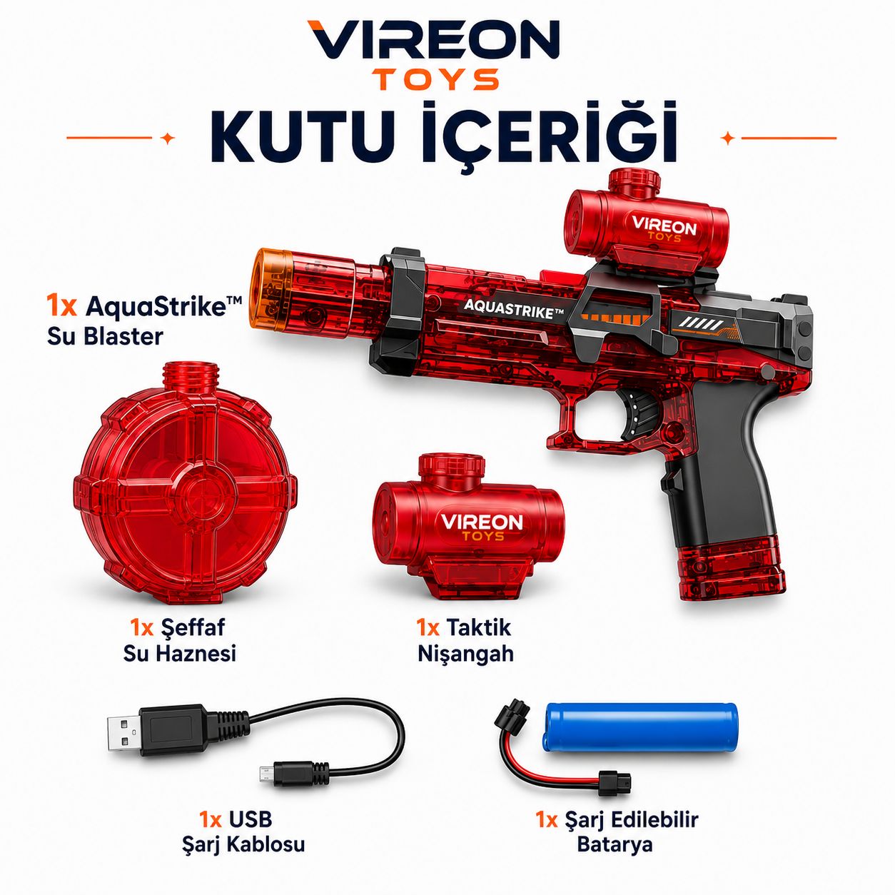 Işıklı Elektrikli Su Tabancası