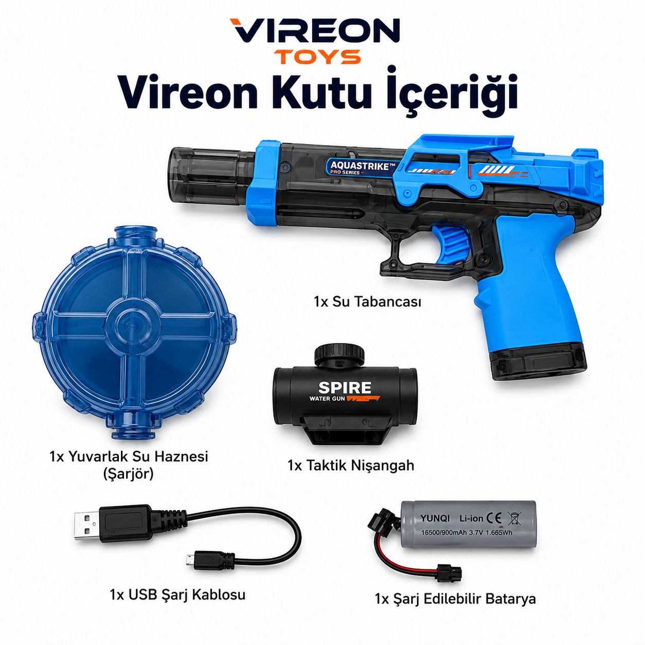 Işıklı Elektrikli Su Tabancası