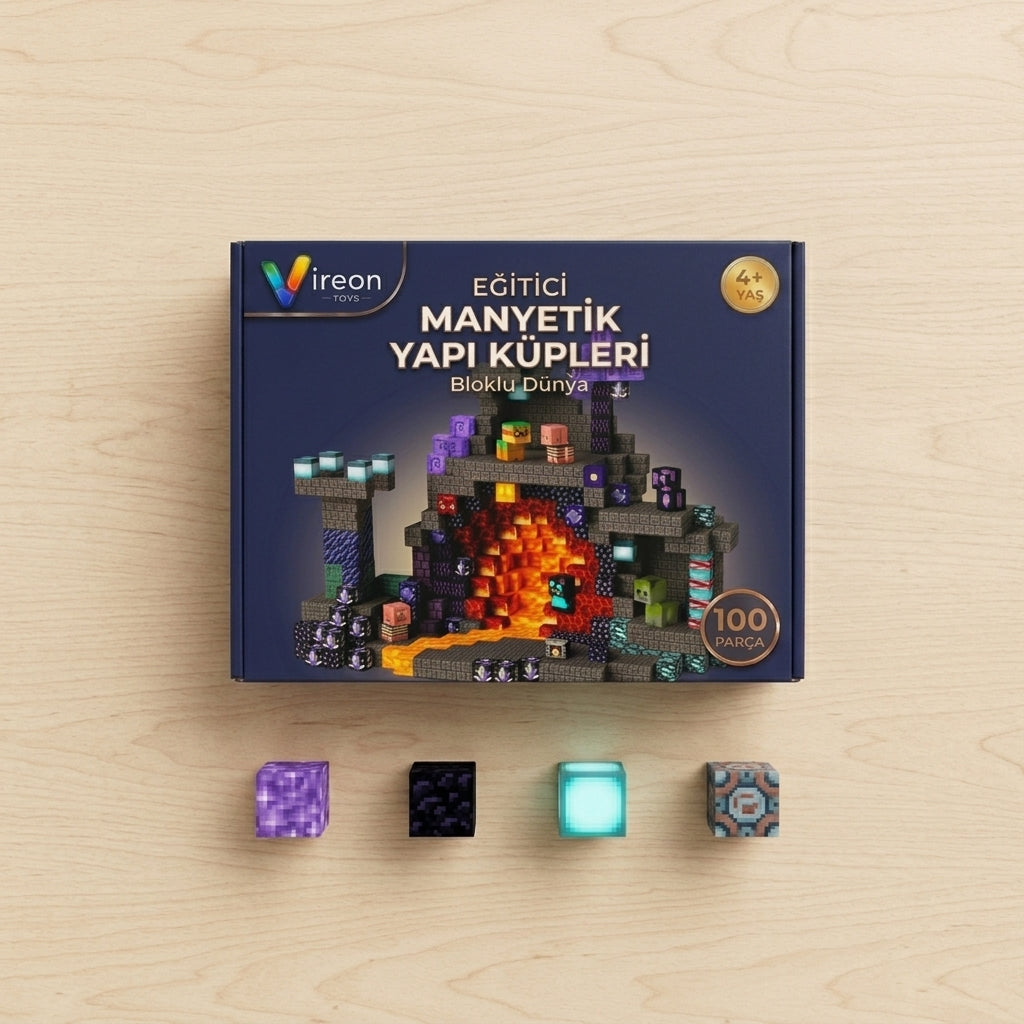 Manyetik Yapı Küpleri 100 Parça