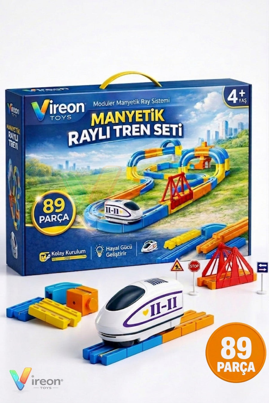 Manyetik Raylı Tren Seti - 89 Parça