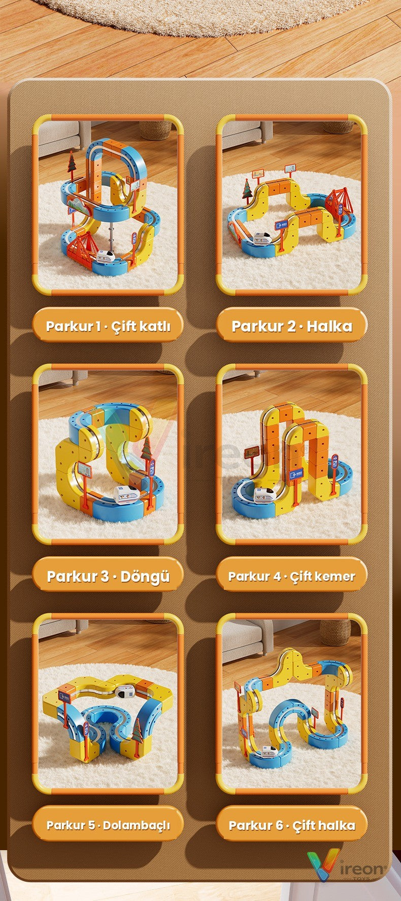 6 farklı parkur örneği